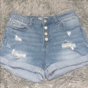 Jean Button Up Shorts